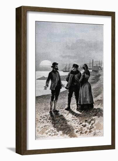 Jules Verne, "César Cascabel", Illustration-Jules Verne-Framed Giclee Print