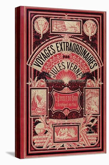 Jules Verne, Cover of "Southern Star Mystery" and "Propeller Island"-Jules Verne-Stretched Canvas