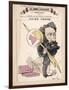 Jules Verne French Science Fiction Writer-Andr? Gill-Framed Photographic Print