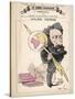 Jules Verne French Science Fiction Writer-Andr? Gill-Stretched Canvas