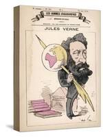 Jules Verne French Science Fiction Writer-Andr? Gill-Stretched Canvas