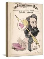 Jules Verne French Science Fiction Writer-Andr? Gill-Stretched Canvas