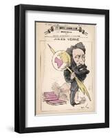 Jules Verne French Science Fiction Writer-Andr? Gill-Framed Photographic Print