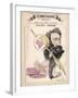 Jules Verne French Science Fiction Writer-Andr? Gill-Framed Photographic Print