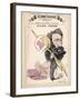 Jules Verne French Science Fiction Writer-Andr? Gill-Framed Photographic Print