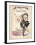 Jules Verne French Science Fiction Writer-Andr? Gill-Framed Photographic Print