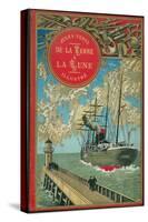 Jules Verne, "From the Earth to the Moon", Cover-Jules Verne-Stretched Canvas