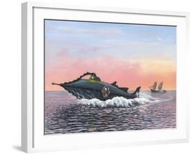 Jules Verne's Nautilus Submarine, Artwork-Richard Bizley-Framed Photographic Print