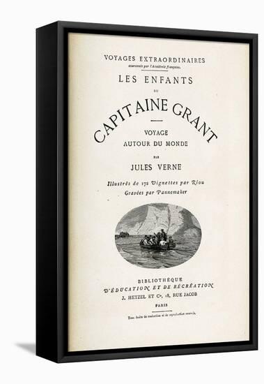 Jules Verne, "The Children of Captain Grant", Flyleaf-Jules Verne-Framed Stretched Canvas