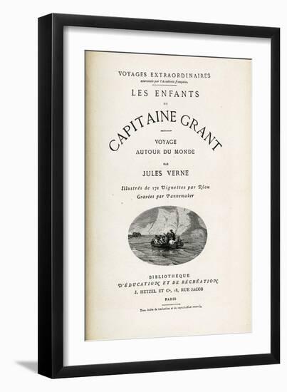 Jules Verne, "The Children of Captain Grant", Flyleaf-Jules Verne-Framed Giclee Print