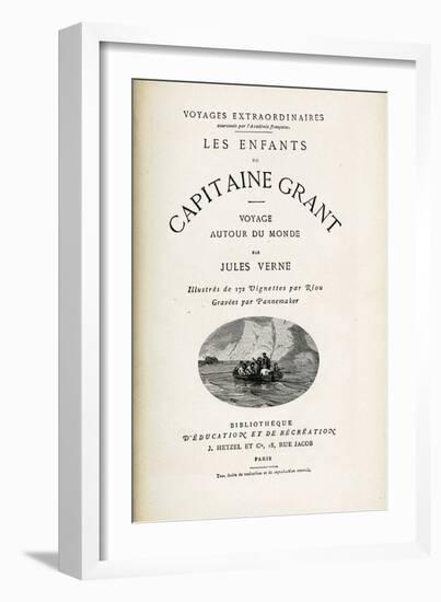 Jules Verne, "The Children of Captain Grant", Flyleaf-Jules Verne-Framed Giclee Print