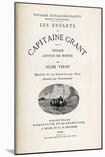 Jules Verne, "The Children of Captain Grant", Flyleaf-Jules Verne-Mounted Giclee Print