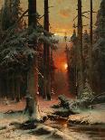 Winter Sunset, 1900-Juli Julievich Klever-Framed Giclee Print