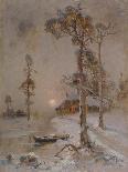 Winter Sunset, 1900-Juli Julievich Klever-Framed Giclee Print