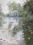 River Landscape with Water Lilies-Julia Beck-Laminated Premium Giclee Print