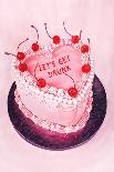 Let's Get Drunk / Pink Cake-Julia-Stretched Canvas