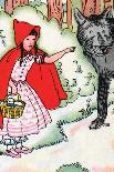 Little Red Riding Hood Tells the Wolf of Her Trip-Julia Letheld Hahn-Art Print