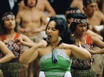 Maoris Perform Traditional Action Songs, Auckland, North Island, New Zealand-Julia Thorne-Photographic Print