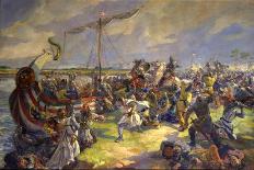 The Battle of the Neva on July 15, 1240, 1940-Julia Truze-Ternovskaya-Giclee Print