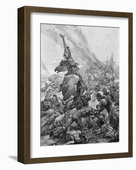 Julian Defeats Alamanni-Alphonse Mucha-Framed Art Print