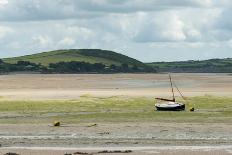 A Boat Moored at Low Tide in the River Camel Estuary at Padstow Cornwall UK-Julian Eales-Laminated Photographic Print