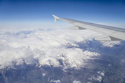 The Alps from a Commercial Flight, France, Europe