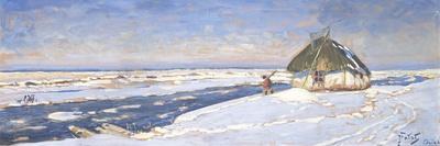 Snow, 1907 (Oil on Canvas)-Julian Falat-Framed Giclee Print