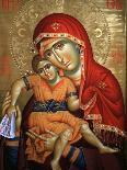 Virgin and Child Icon at Aghiou Pavlou Monastery on Mount Athos-Julian Kumar-Photographic Print