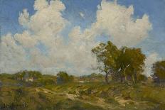 Field of Texas Bluebonnets and Prickly Pear Cacti-Julian Robert Onderdonk-Giclee Print