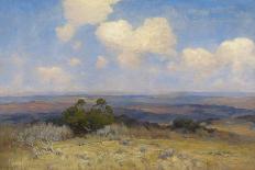 Field of Texas Bluebonnets and Prickly Pear Cacti-Julian Robert Onderdonk-Giclee Print