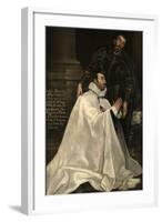 Julián Romero and His Patron Saint, 1612-1618-El Greco-Framed Giclee Print