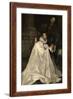 Julián Romero and His Patron Saint, 1612-1618-El Greco-Framed Giclee Print