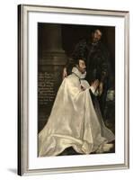 Julián Romero and His Patron Saint, 1612-1618-El Greco-Framed Giclee Print