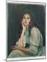 Julie Daydreaming, 1894 (Oil on Canvas)-Berthe Morisot-Mounted Giclee Print