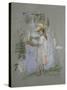 Julie in Pink by the Lakeside-Berthe Morisot-Stretched Canvas