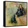 Julie Manet (1878-1966) and Her Greyhound Laerte, 1893-Berthe Morisot-Framed Stretched Canvas