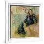 Julie Manet (1878-1966) and Her Greyhound Laerte, 1893-Berthe Morisot-Framed Giclee Print