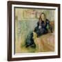 Julie Manet (1878-1966) and Her Greyhound Laerte, 1893-Berthe Morisot-Framed Giclee Print