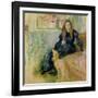 Julie Manet (1878-1966) and Her Greyhound Laerte, 1893-Berthe Morisot-Framed Giclee Print