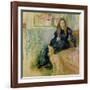 Julie Manet (1878-1966) and Her Greyhound Laerte, 1893-Berthe Morisot-Framed Giclee Print