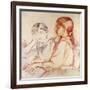 Julie Manet and Jeannie Gobillard at the Piano-Berthe Morisot-Framed Giclee Print