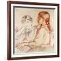 Julie Manet and Jeannie Gobillard at the Piano-Berthe Morisot-Framed Giclee Print