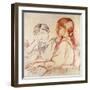 Julie Manet and Jeannie Gobillard at the Piano-Berthe Morisot-Framed Giclee Print