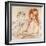 Julie Manet and Jeannie Gobillard at the Piano-Berthe Morisot-Framed Giclee Print