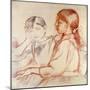Julie Manet and Jeannie Gobillard at the Piano-Berthe Morisot-Mounted Giclee Print
