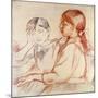 Julie Manet and Jeannie Gobillard at the Piano-Berthe Morisot-Mounted Giclee Print