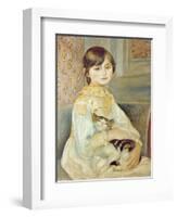 Julie Manet with Cat, 1887-Pierre-Auguste Renoir-Framed Giclee Print