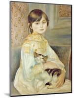 Julie Manet with Cat, 1887-Pierre-Auguste Renoir-Mounted Giclee Print