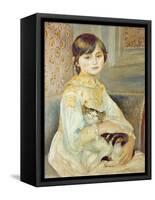 Julie Manet with Cat, 1887-Pierre-Auguste Renoir-Framed Stretched Canvas