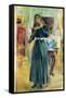 Julie Playing Violin-Berthe Morisot-Framed Stretched Canvas
